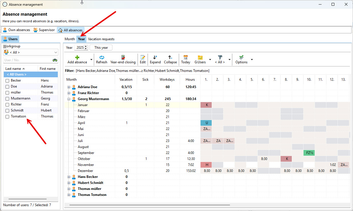 abwesenheitsverwaltung